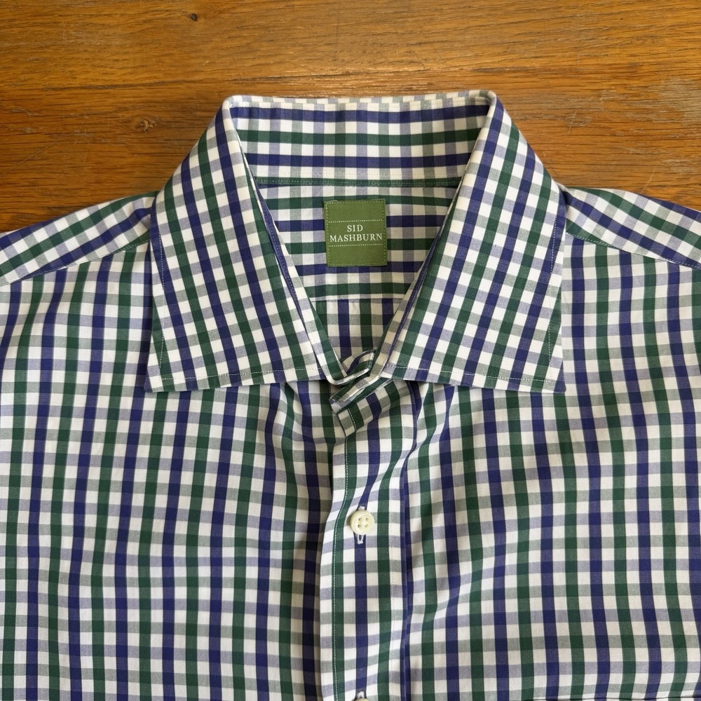 Sid Mashburn Shirt Men's Large Long Sleeve Button Down Pocket Multicolor Plaid